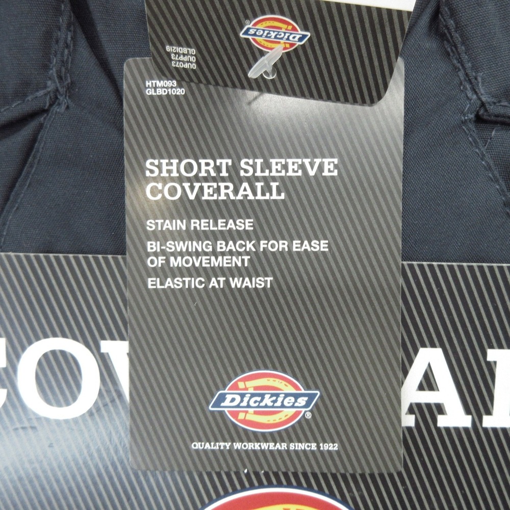 Dickies Coverall Mens Medium Navy Blue Short Sleeve Workwear Stain Release MR - Picture 6 of 8
